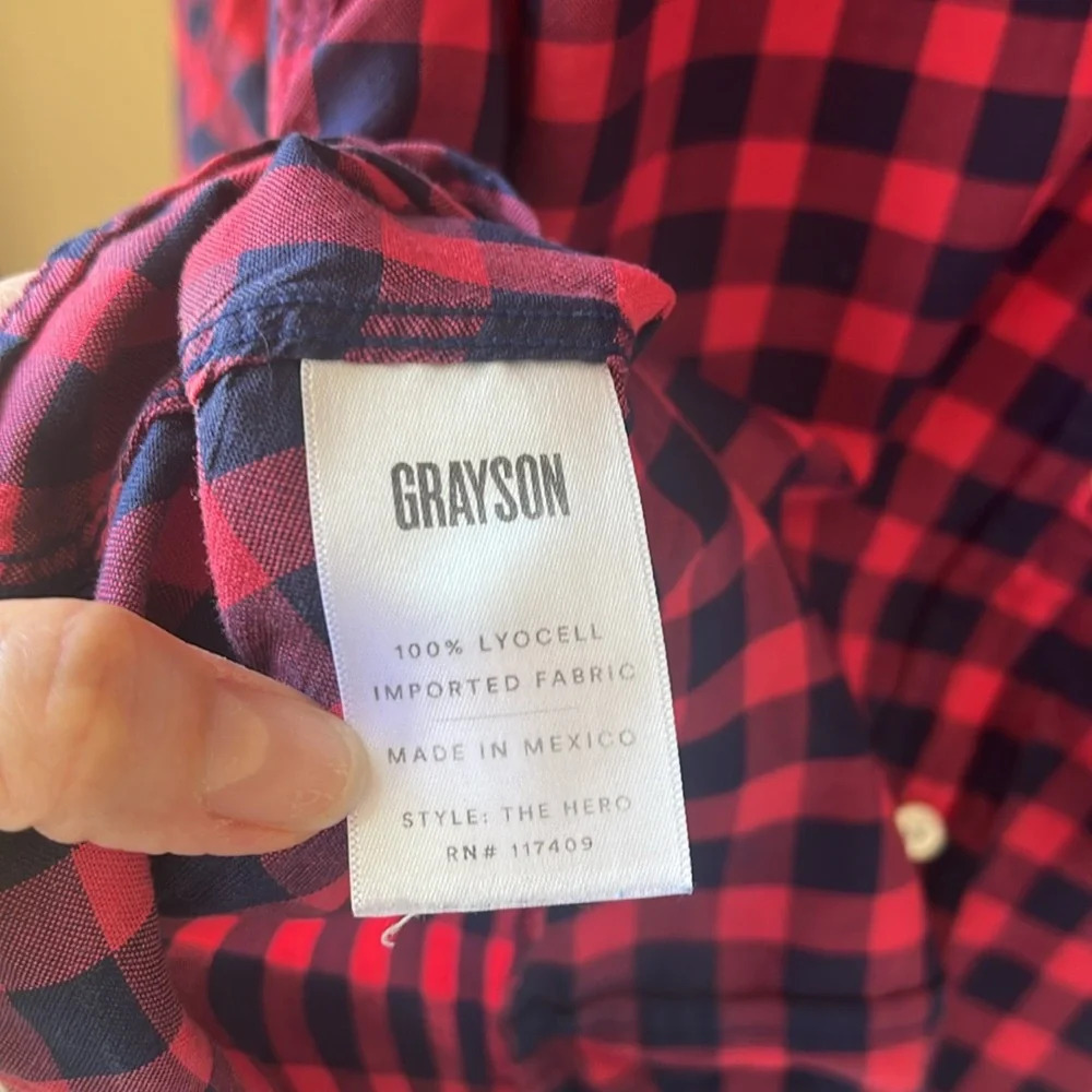 Grayson The Hero Checked Button Down Top Size 1=S… - image 7
